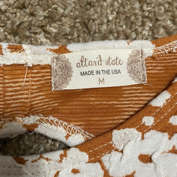 Altar'd State Floral Puff Sleeve Crop Top - Picture 2 of 8